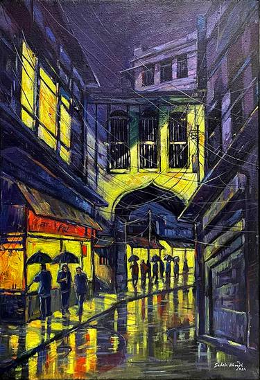 Original Impressionism Architecture Painting by Sadek Ahmed