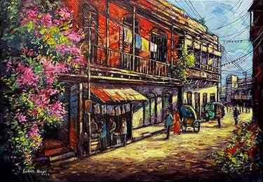 Original Impressionism Architecture Painting by Sadek Ahmed