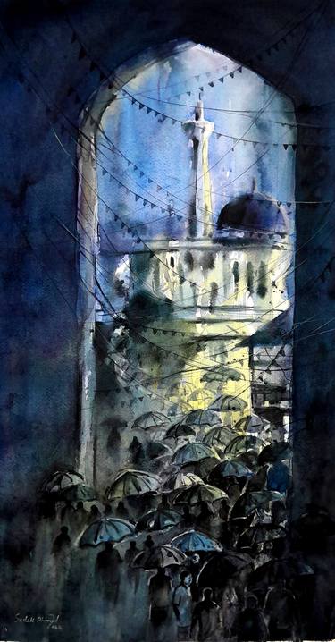 Original Realism Architecture Painting by Sadek Ahmed