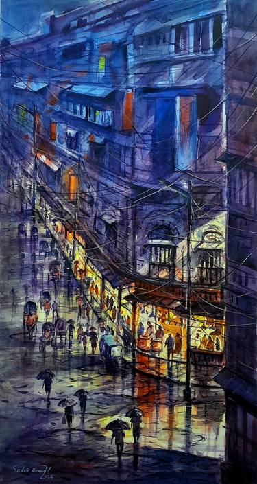 Original Realism Architecture Painting by Sadek Ahmed