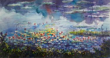 Print of Floral Paintings by Sadek Ahmed