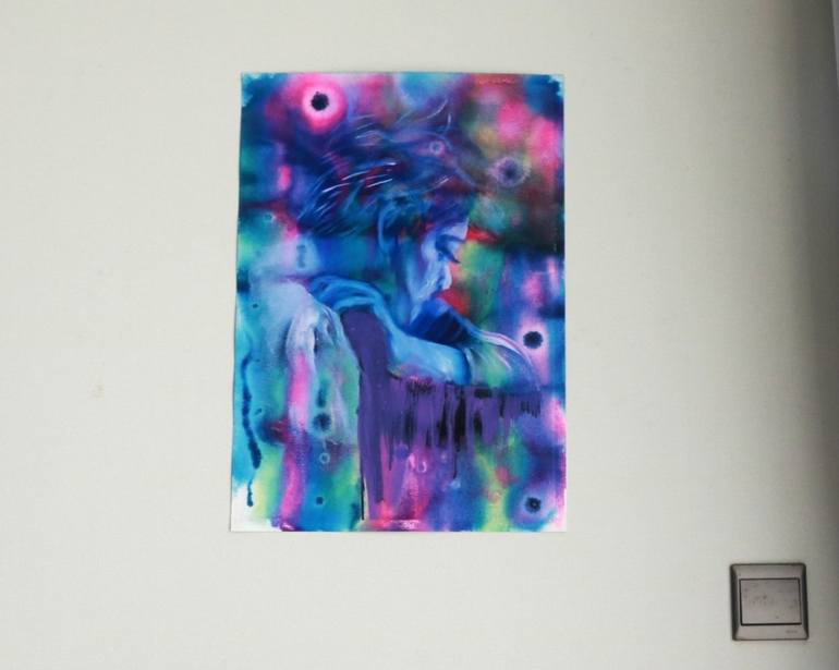 Original Abstract People Painting by Jess Adcock