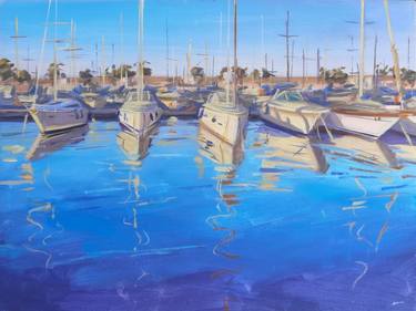 Original Impressionism Boat Paintings by Emily Victoria Deacock