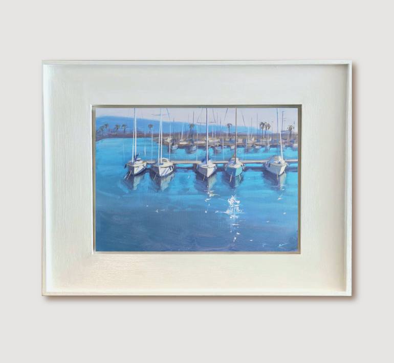 Original Impressionism Boat Painting by Emily Victoria Deacock