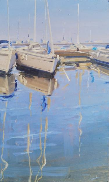 Original Impressionism Boat Paintings by Emily Victoria Deacock