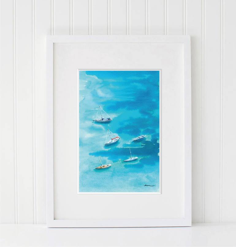 Original Modern Seascape Painting by Emily Victoria Deacock