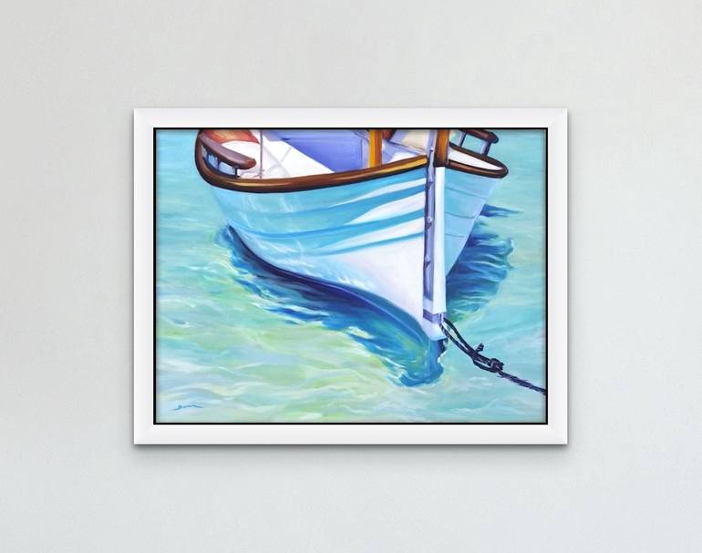 Original Fine Art Boat Painting by Emily Victoria Deacock