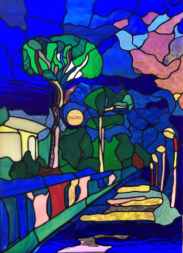 Entrance to San Giuliano Terme / stained glass artwork thumb