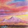 A pastel painting of Mount Ararat Drawing by Tigran Movsisyan | Saatchi Art