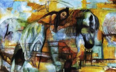 Original Abstract Expressionism Horse Paintings by Margaret Stillwell