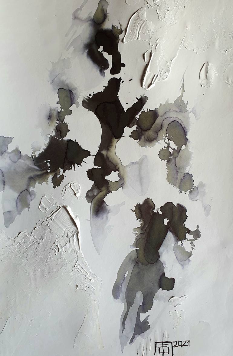 Original Expressionism Abstract Drawing by Hanna Furs