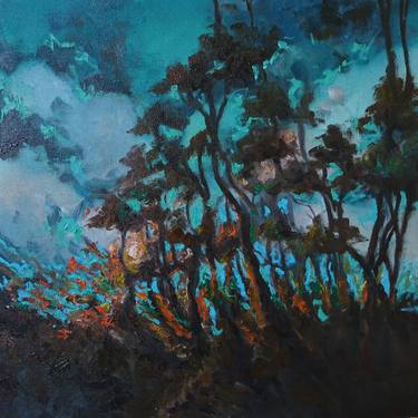 Original Expressionism Landscape Paintings by Sjafril Hafidh