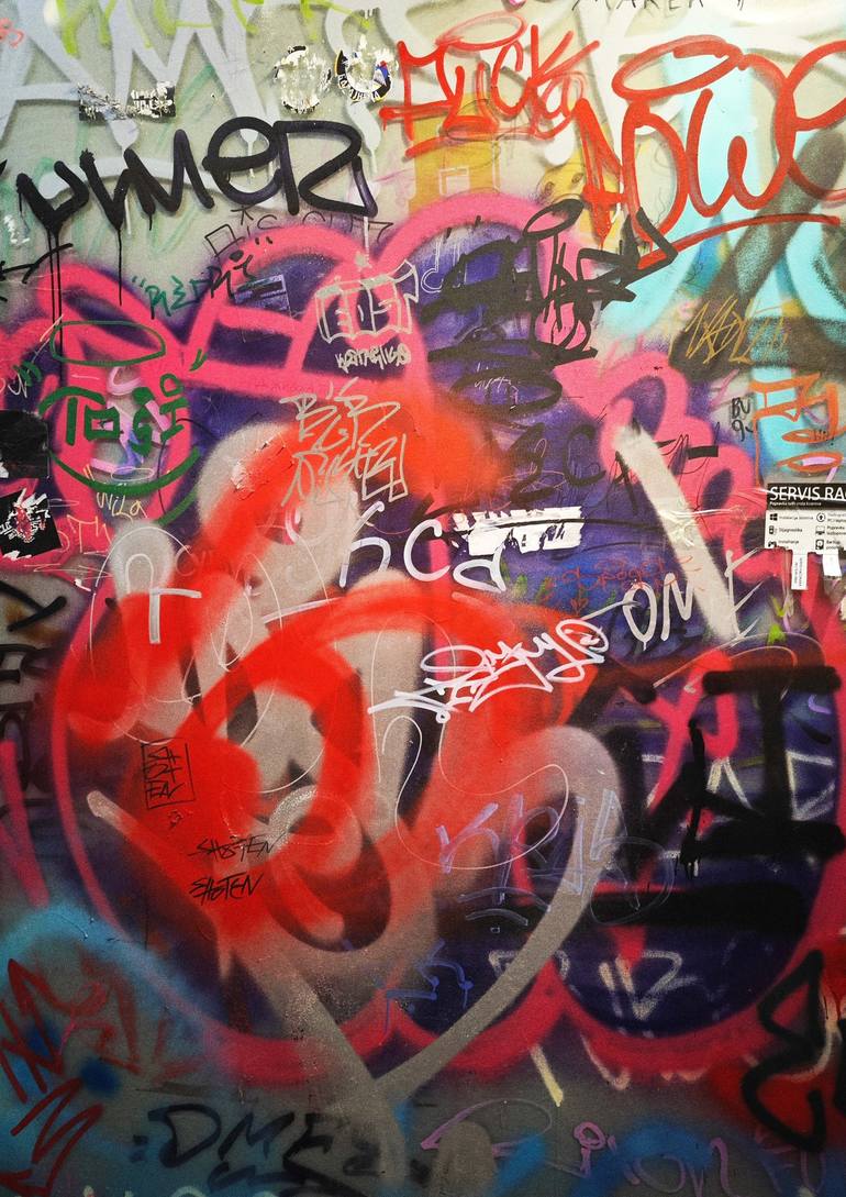 Print of Abstract Graffiti Photography by Galina Bakinova