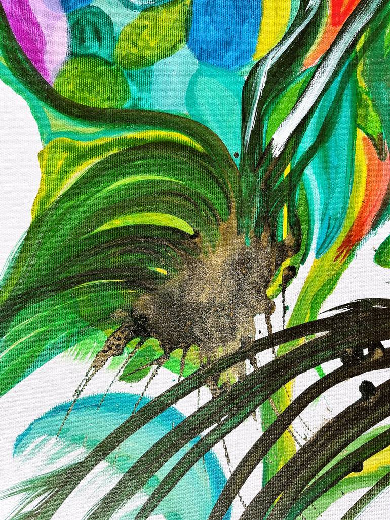 Original Abstract Expressionism Botanic Painting by Muriel Deumie