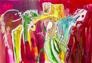 Original Abstract Expressionism Abstract Paintings by Muriel Deumie