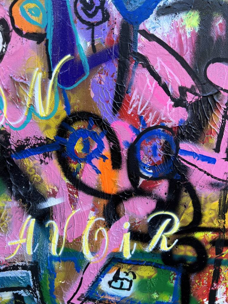 Original Abstract Expressionism Abstract Painting by Muriel Deumie