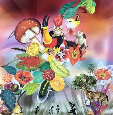 Original Botanic Mixed Media by Muriel Deumie