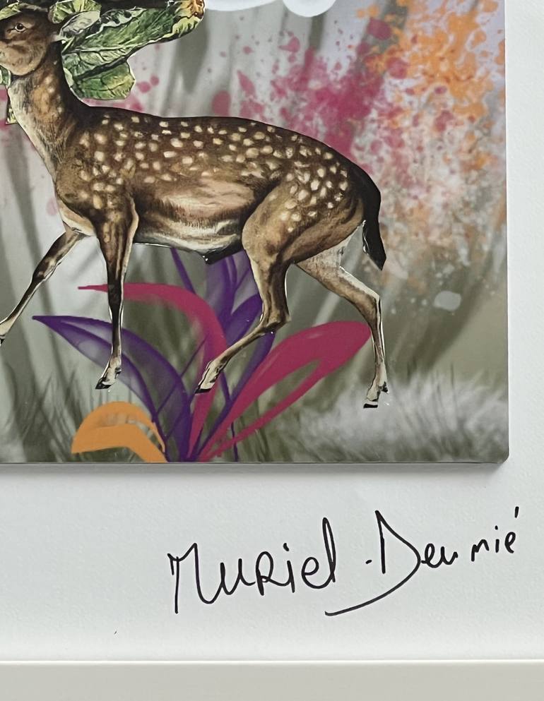 Original Art Deco Botanic Mixed Media by Muriel Deumie