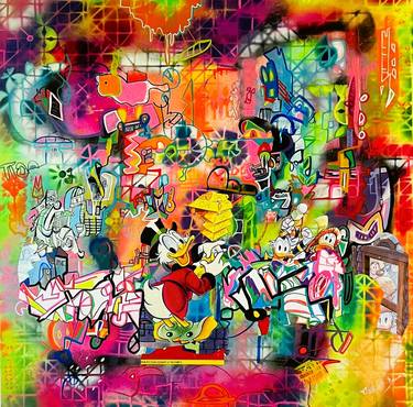 Original Pop Art Graffiti Collage by Muriel Deumie