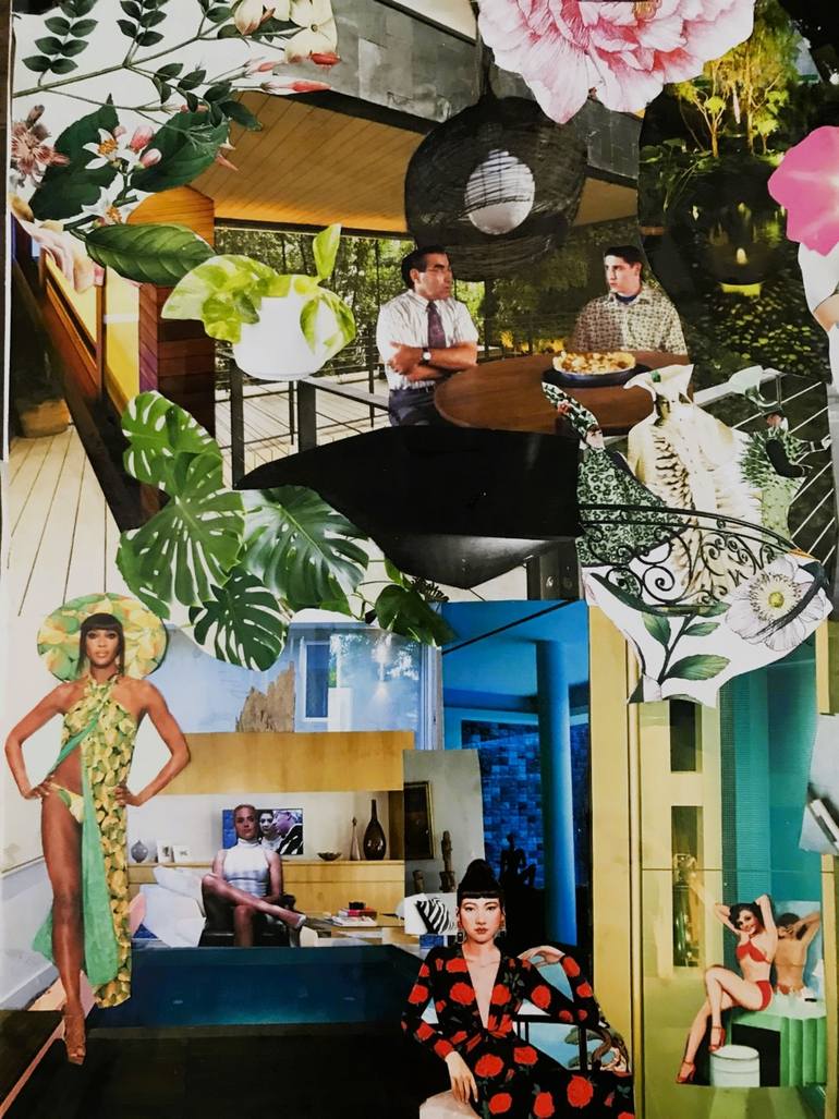 Original Art Deco Cinema Collage by Muriel Deumie