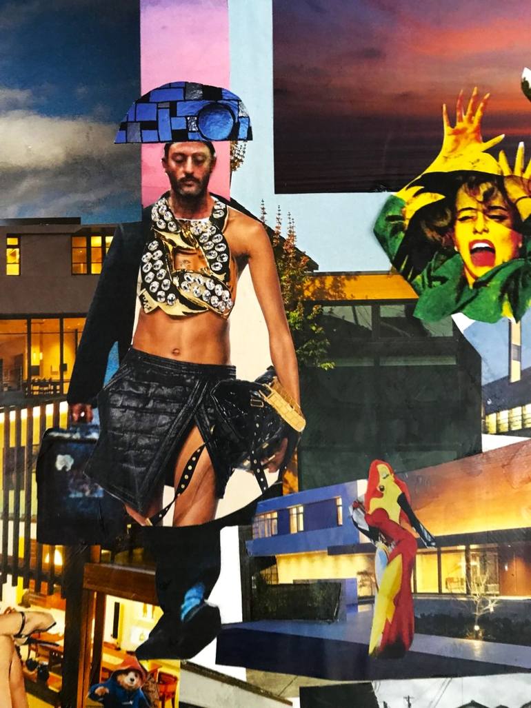 Original Art Deco Cinema Collage by Muriel Deumie