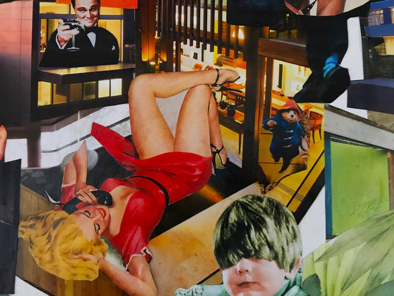 Original Art Deco Cinema Collage by Muriel Deumie
