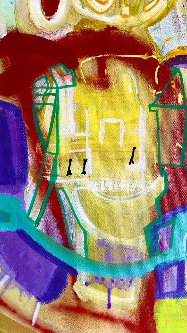 Original Pop Art Graffiti Painting by Muriel Deumie