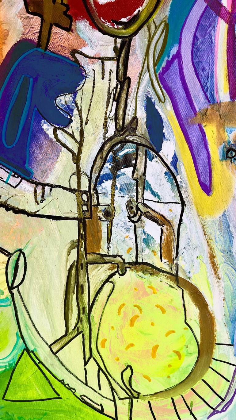 Original Pop Art Graffiti Painting by Muriel Deumie