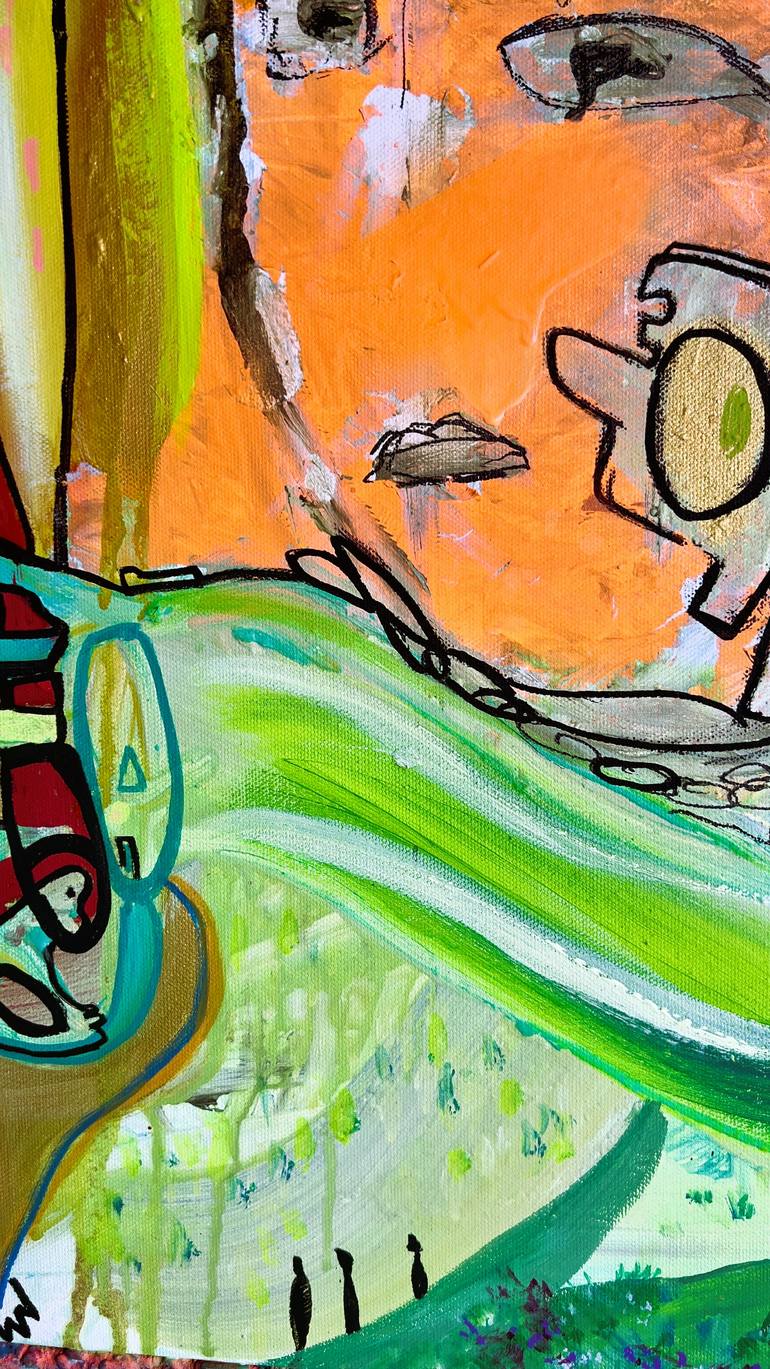 Original Pop Art Graffiti Painting by Muriel Deumie