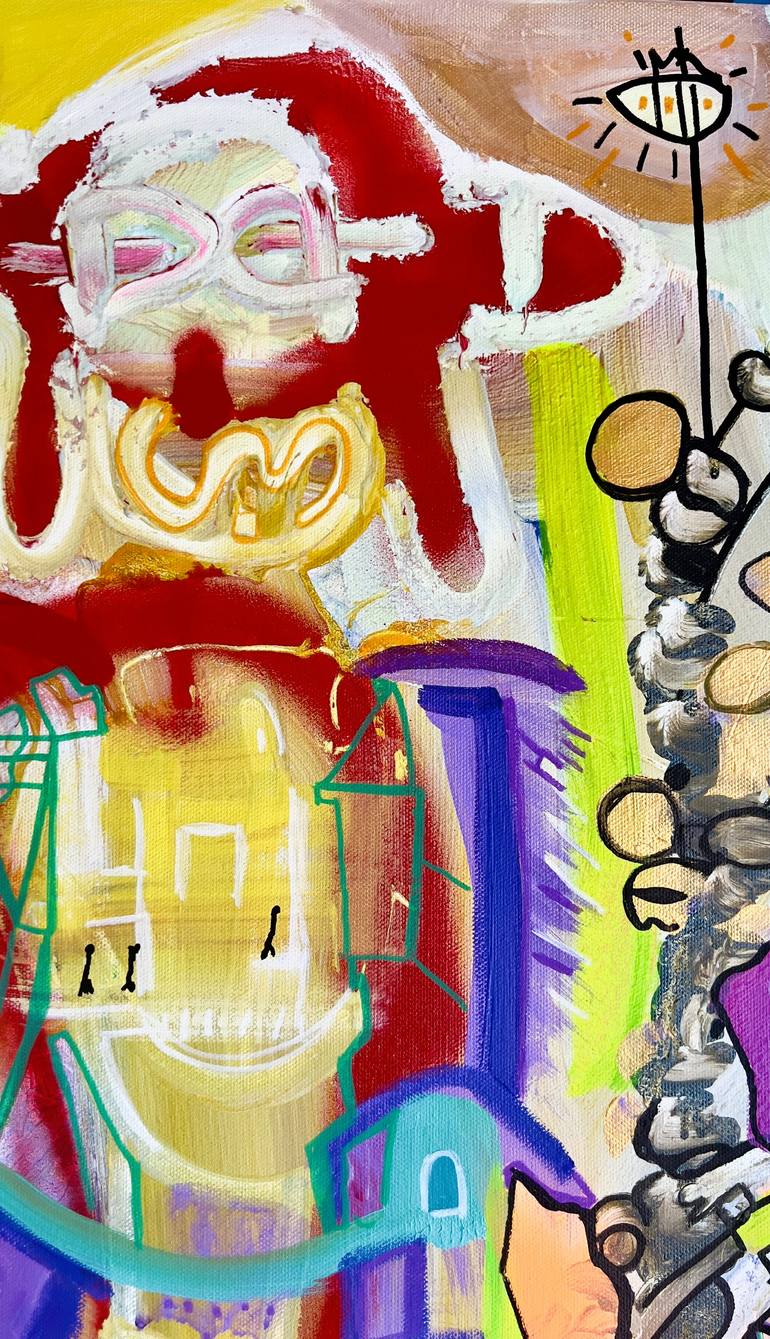 Original Pop Art Graffiti Painting by Muriel Deumie