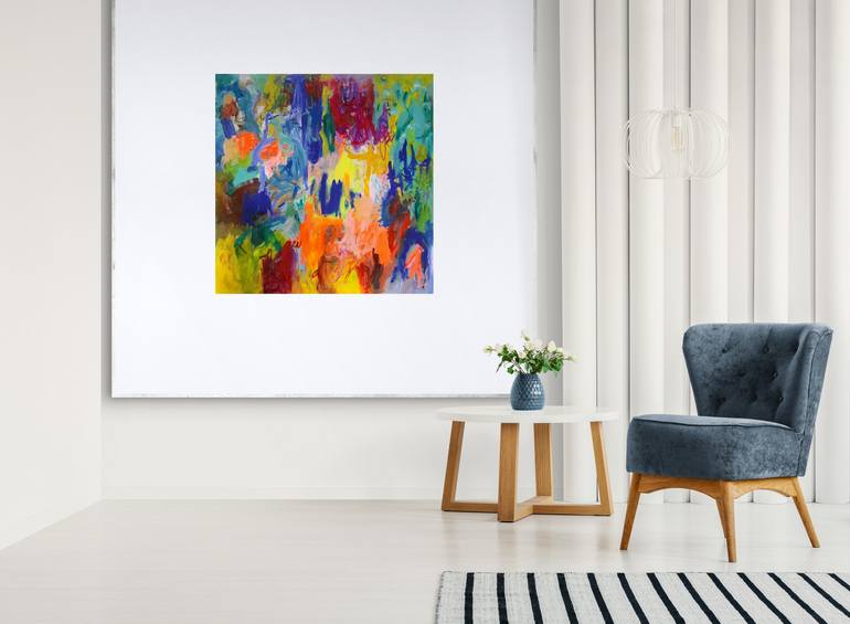 Original Abstract Expressionism Abstract Painting by Muriel Deumie