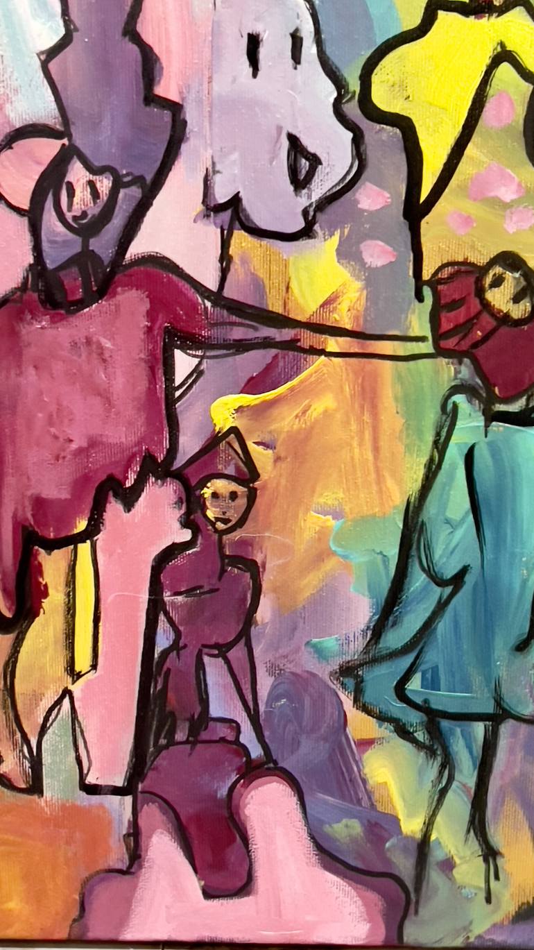Original Abstract Expressionism Fantasy Painting by Muriel Deumie