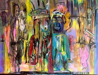 Original Expressionism People Paintings by Muriel Deumie