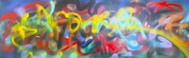 Original Abstract Expressionism Graffiti Paintings by Muriel Deumie