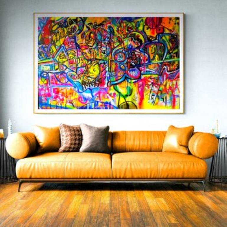 Original Street Art Graffiti Painting by Muriel Deumie