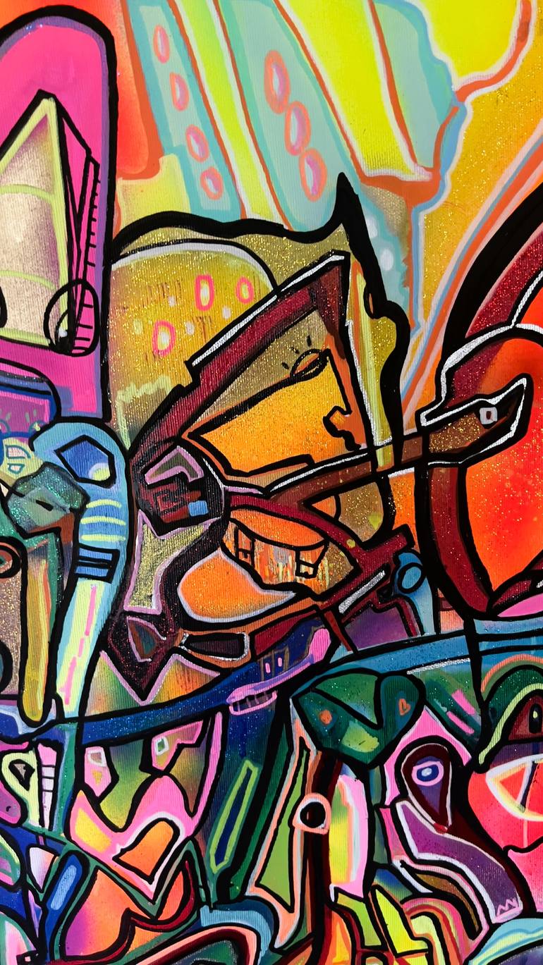 Original Street Art Animal Painting by Muriel Deumie