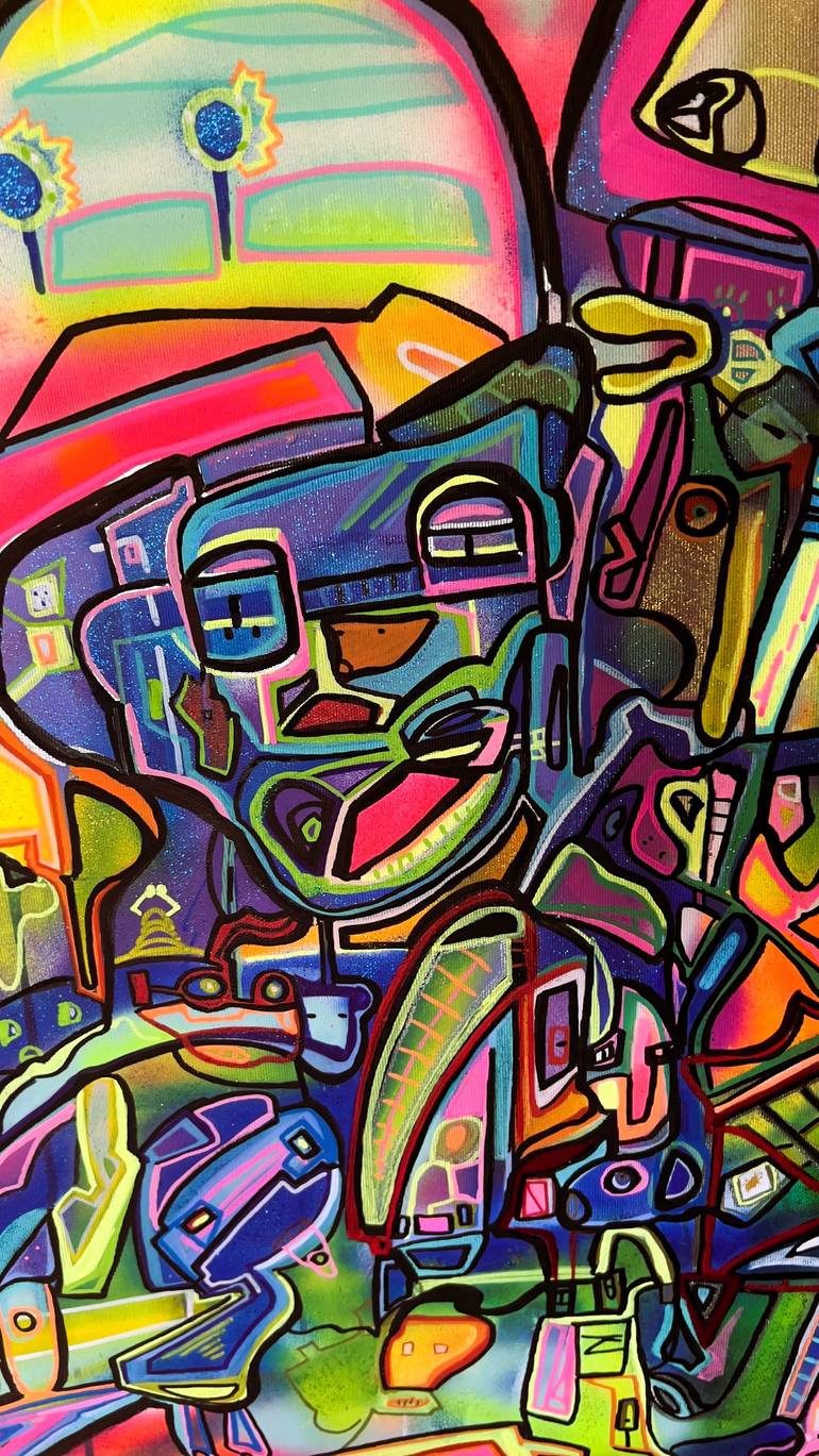 Original Street Art Animal Painting by Muriel Deumie