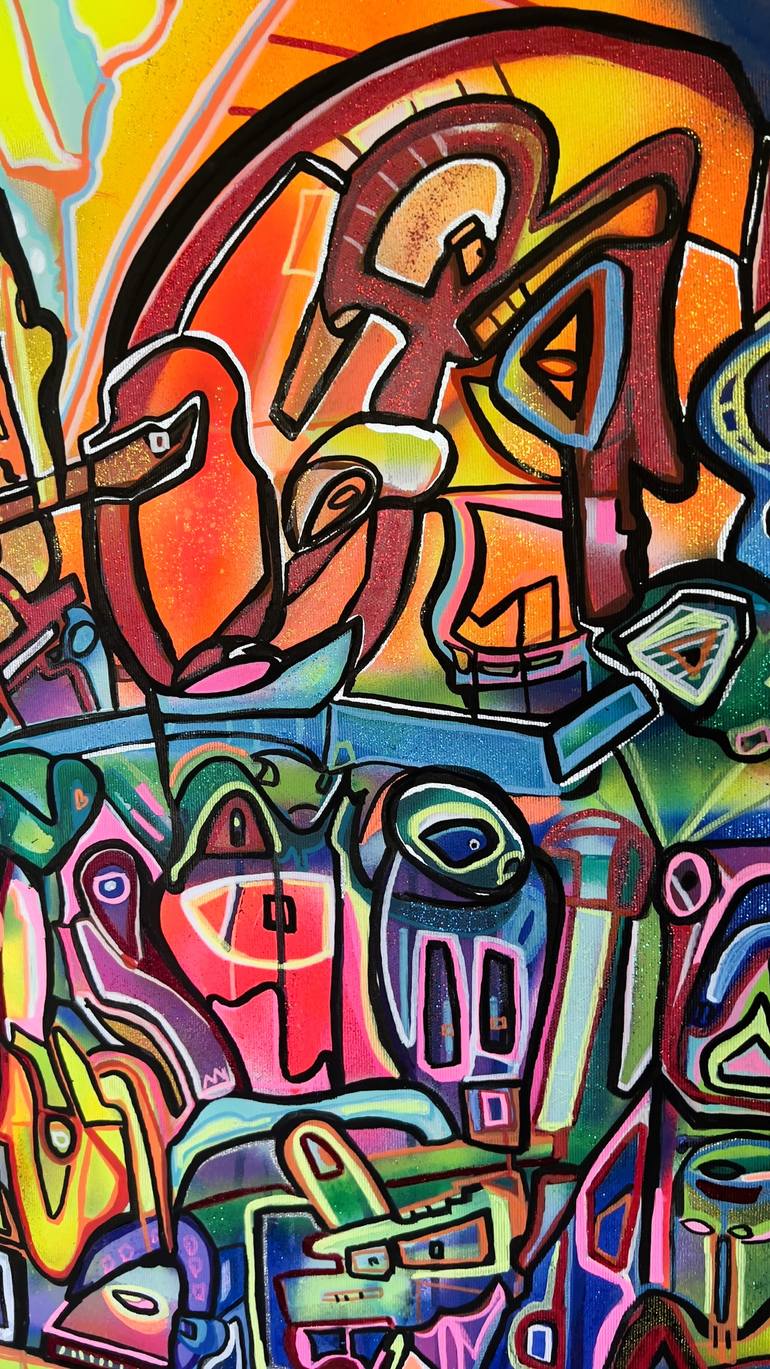 Original Street Art Animal Painting by Muriel Deumie