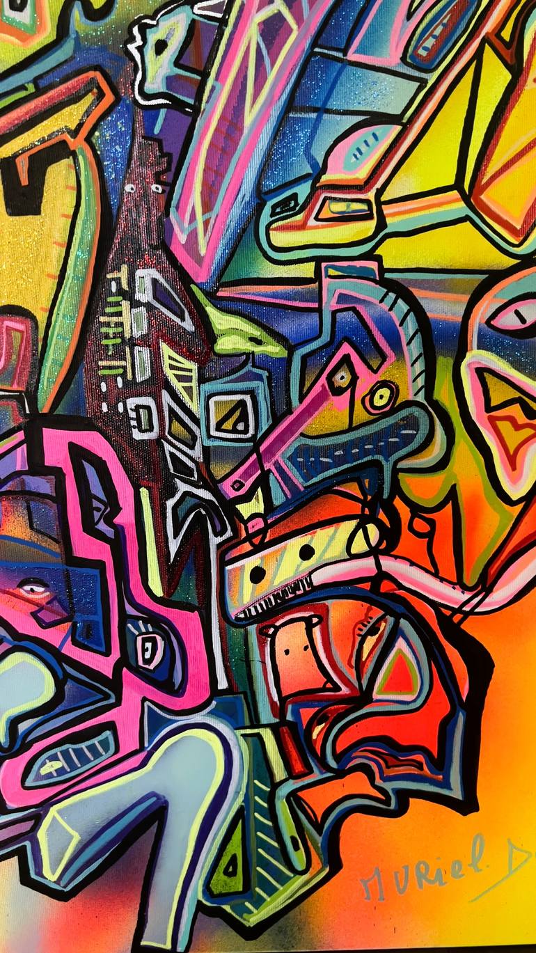 Original Street Art Animal Painting by Muriel Deumie