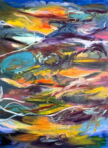 Original Abstract Expressionism Abstract Paintings by Muriel Deumie