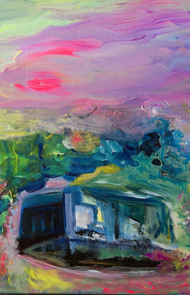 Original Abstract Expressionism Landscape Painting by Muriel Deumie