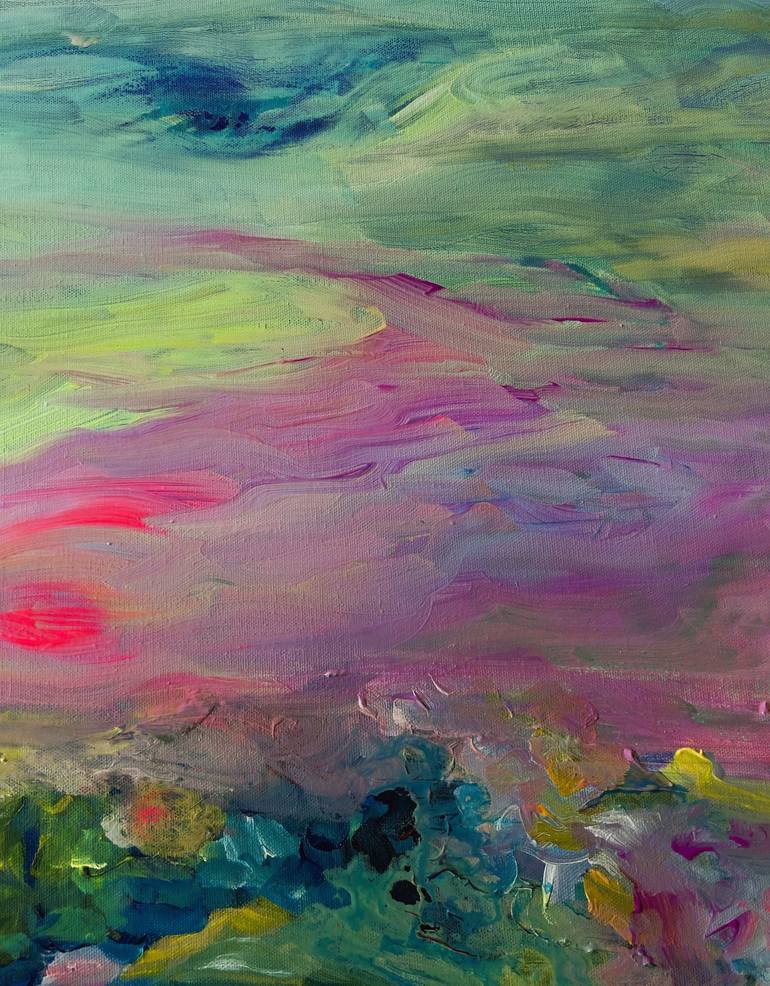 Original Abstract Expressionism Landscape Painting by Muriel Deumie