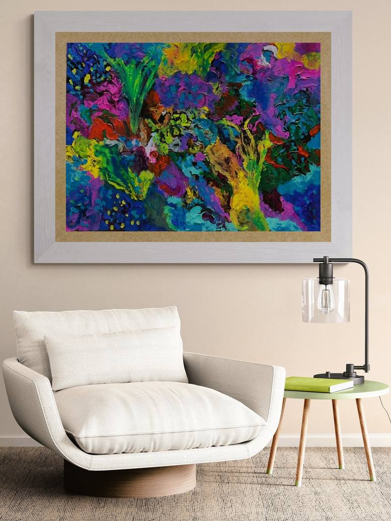 Original Abstract Expressionism Abstract Painting by Muriel Deumie