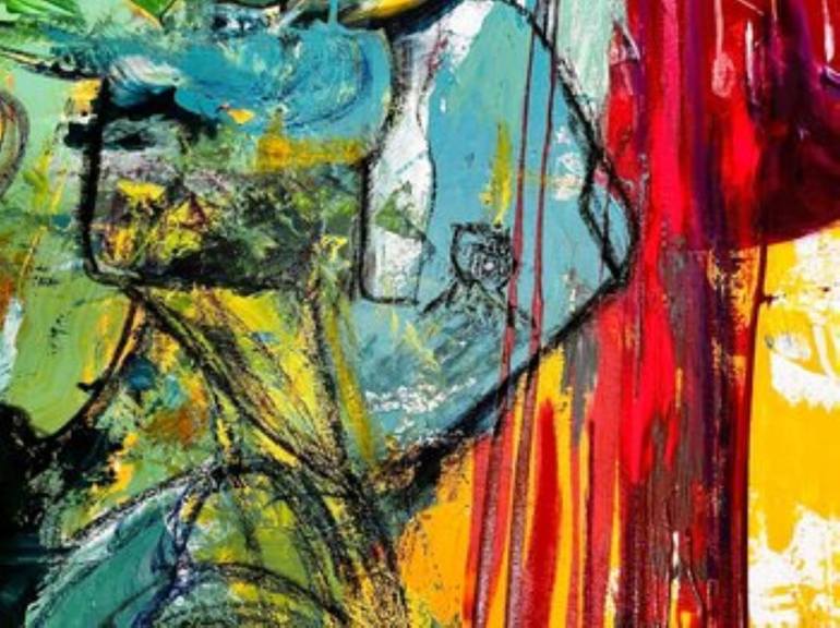 Original Abstract Expressionism Abstract Painting by Muriel Deumie
