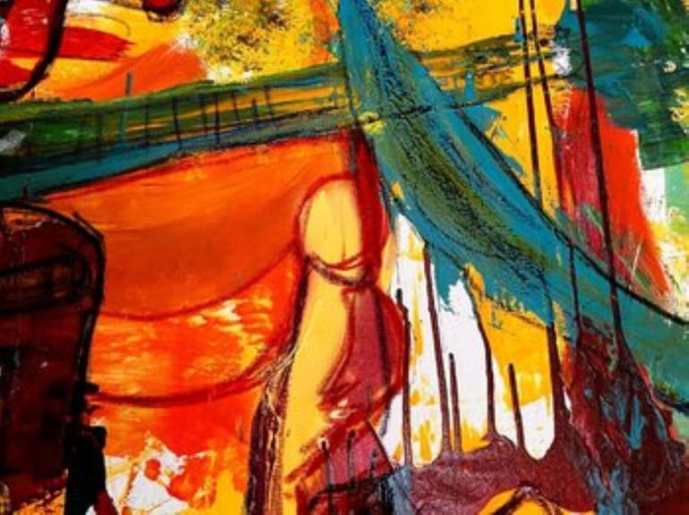 Original Abstract Expressionism Abstract Painting by Muriel Deumie