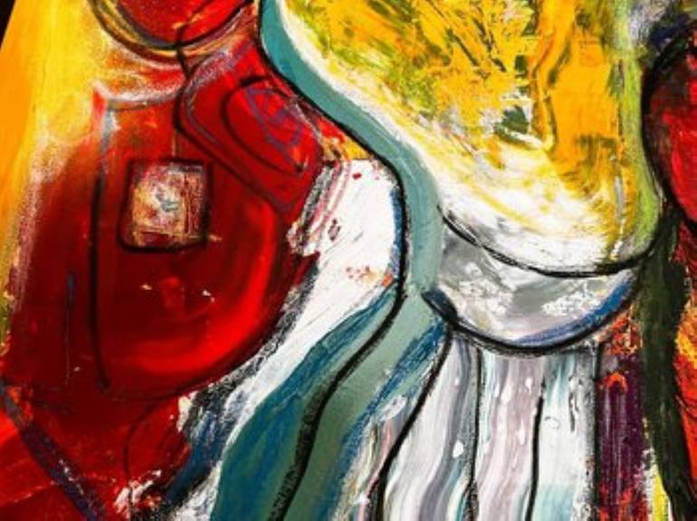 Original Abstract Expressionism Abstract Painting by Muriel Deumie