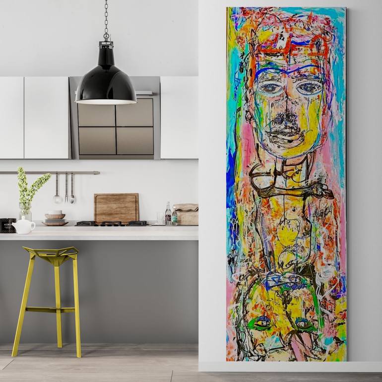 Original Expressionism Fantasy Painting by Muriel Deumie