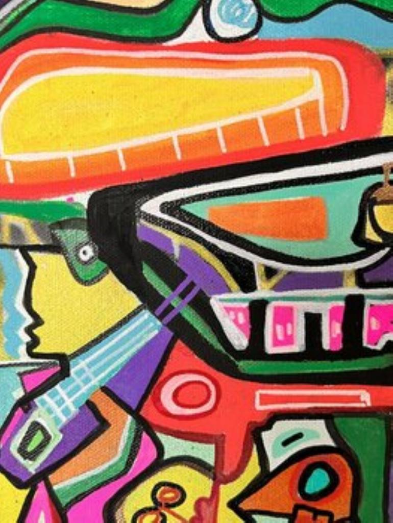Original Street Art Graffiti Painting by Muriel Deumie