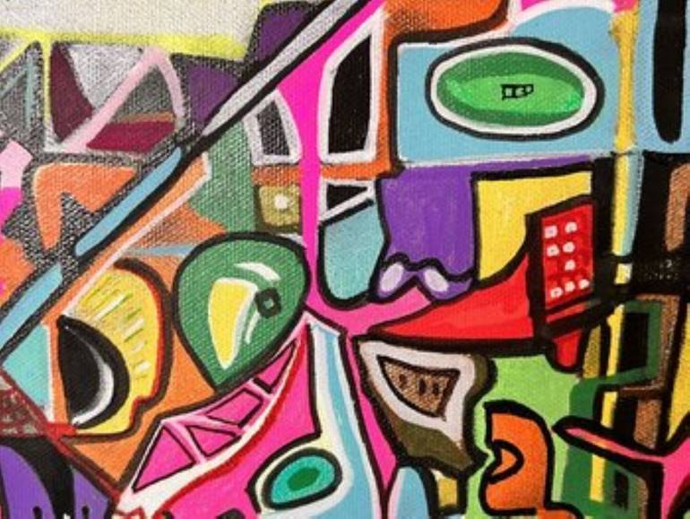 Original Street Art Graffiti Painting by Muriel Deumie