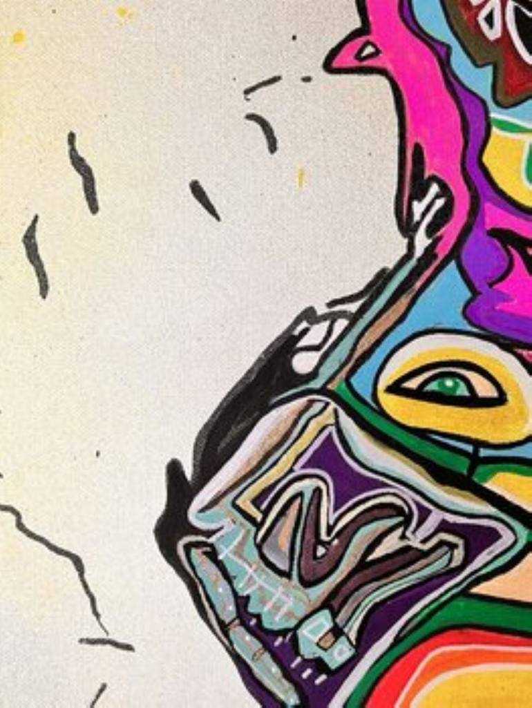 Original Street Art Graffiti Painting by Muriel Deumie